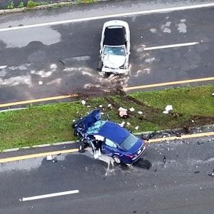 Aerial footage of the crash. Source: David Curran