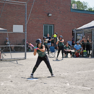 Ready to hit the ball. 