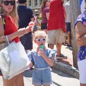 Amelia Sampson, 6, enjoys a popsicle. 