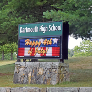 The Dartmouth High School put out a holiday message. 