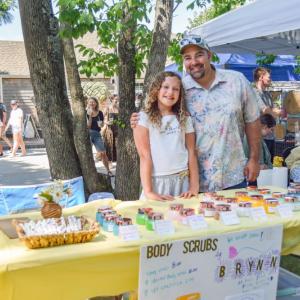 Brin, 11 sells with her father, Select Board member Nathan Silva.