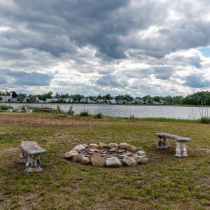 fire pit and river view