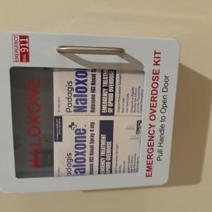 One of the Naloxone emergency kits. Photos by Kat Sheridan