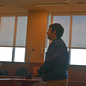 Andrew Johansen in court. Photo by Kat Sheridan