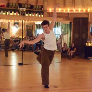 John Staughton dances. 