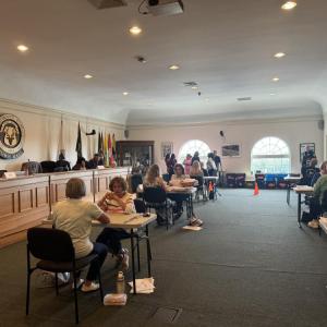 The recount in Dartmouth. Photos by Kat Sheridan