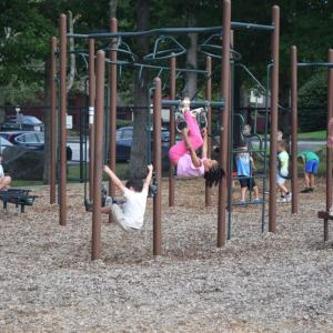Whitney, age 6, enjoys the playground. 