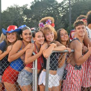 Dartmouth students dressed up. 