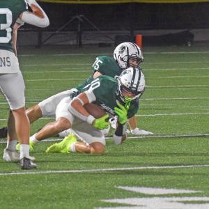 Chace Afonso catching the ball. 