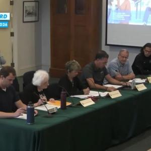 The Planning Board during the Select Board meeting. Source: DCTV