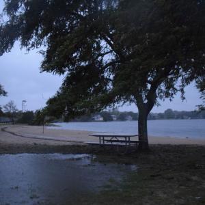 Apponegansett Beach with some flooding. Photos by Kat Sheridan