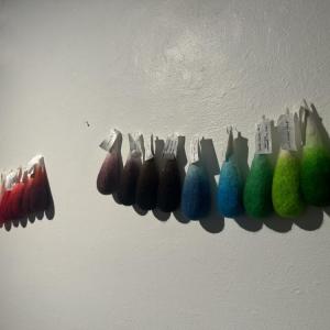 Some examples of the dyes she uses. 