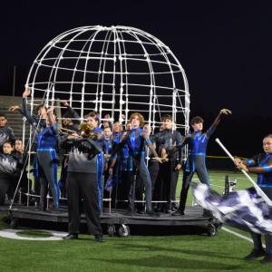 The band inside of the cage. 