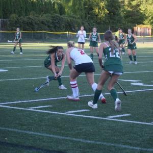 A player goes for the ball. 