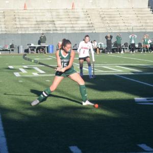 Lilly Robert hits the ball. 