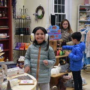 Vera (10,) Joey (5) and Sydney (10) explore the candy store. 