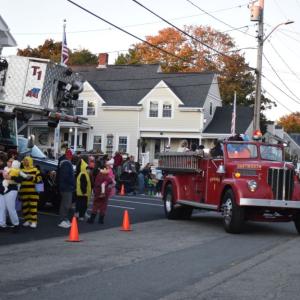 A fire truck pulls into the station. Photos by Kat Sheridan