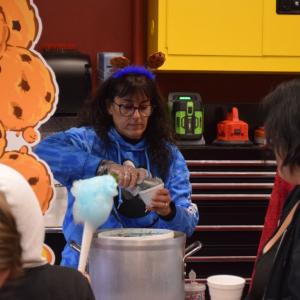 Rebecca Amaral serves some sundaes. 