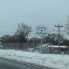 The town sign in the snow. Photos by Kat Sheridan