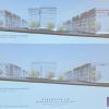 The original plans (top) and the updated plans (bottom.)