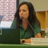 Superintendent June Saba-Maguire speaks at a School Committee meeting. File photo