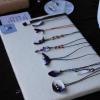 Jewelry James-Perry sells made from quahog. Photo by Brandy Muz