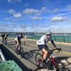 Cyclists cross the Padanaram Bridge on Sunday, Oct. 4. Photos by Grace Roche