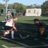 The ball flies in the air in the midst of the game. Photos by Kat Sheridan