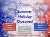 Damien's Pantry Summer Holiday Closures