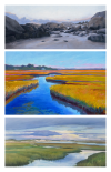 This is a postcard featuring the work of the artists 