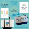 Greco Designs Painted Totes, Canvas, watercolor prints at Tide & True